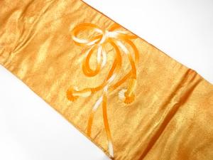 組紐模様　刺繍　名古屋帯